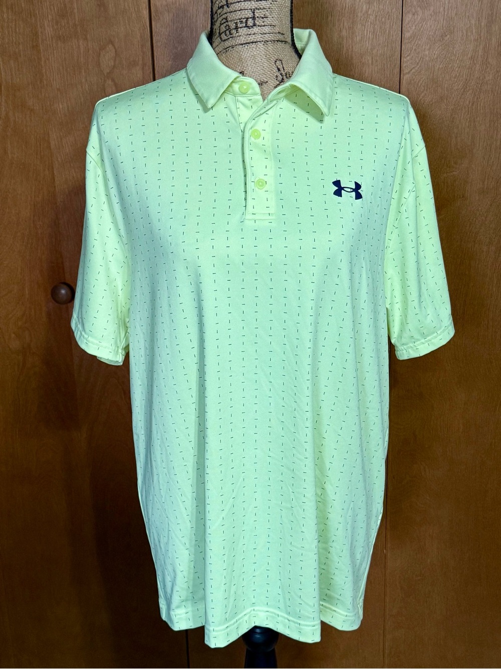 Under Armour Men's Neon Yellow Playoff Polo - Large